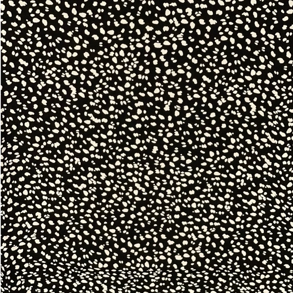 Loft Pull On Black And White Speckled Cropped Wide Leg Pant Size Large